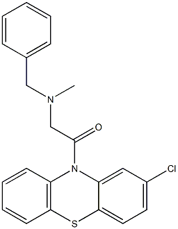 N-benzyl-N-[2-(2-chloro-10H-phenothiazin-10-yl)-2-oxoethyl]-N-methylamine 구조식 이미지