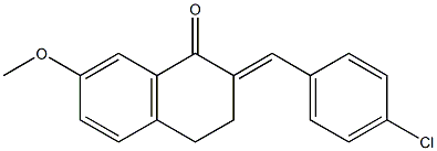 2-(4-chlorobenzylidene)-7-methoxy-3,4-dihydro-1(2H)-naphthalenone Structure