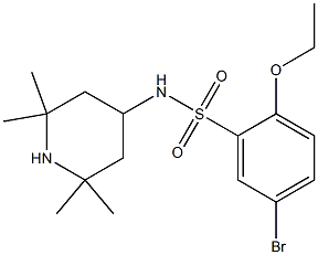 5-bromo-2-ethoxy-N-(2,2,6,6-tetramethyl-4-piperidinyl)benzenesulfonamide 구조식 이미지