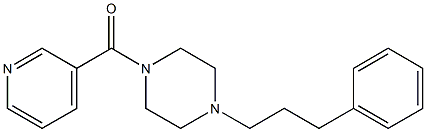 1-(3-phenylpropyl)-4-(3-pyridinylcarbonyl)piperazine 구조식 이미지