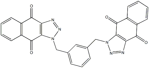 1-{3-[(4,9-dioxo-4,9-dihydro-1H-naphtho[2,3-d][1,2,3]triazol-1-yl)methyl]benzyl}-1H-naphtho[2,3-d][1,2,3]triazole-4,9-dione 구조식 이미지