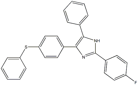 2-(4-fluorophenyl)-5-phenyl-4-[4-(phenylsulfanyl)phenyl]-1H-imidazole 구조식 이미지