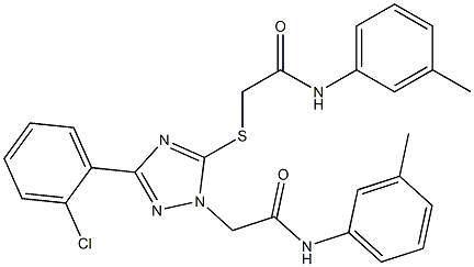 2-(3-(2-chlorophenyl)-5-{[2-oxo-2-(3-toluidino)ethyl]sulfanyl}-1H-1,2,4-triazol-1-yl)-N-(3-methylphenyl)acetamide Structure