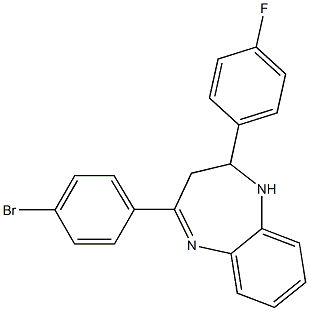 4-(4-bromophenyl)-2-(4-fluorophenyl)-2,3-dihydro-1H-1,5-benzodiazepine Structure