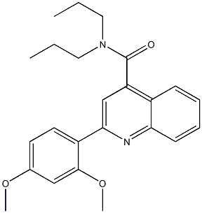 2-(2,4-dimethoxyphenyl)-N,N-dipropyl-4-quinolinecarboxamide 구조식 이미지