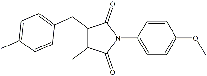 1-(4-methoxyphenyl)-3-methyl-4-(4-methylbenzyl)-2,5-pyrrolidinedione 구조식 이미지