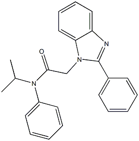 N-isopropyl-N-phenyl-2-(2-phenyl-1H-benzimidazol-1-yl)acetamide Structure