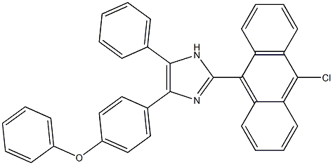 4-[2-(10-chloro-9-anthryl)-5-phenyl-1H-imidazol-4-yl]phenyl phenyl ether 구조식 이미지
