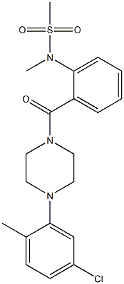 N-(2-{[4-(5-chloro-2-methylphenyl)-1-piperazinyl]carbonyl}phenyl)-N-methylmethanesulfonamide Structure