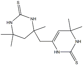 4-[(6,6-dimethyl-2-thioxo-1,2,3,6-tetrahydro-4-pyrimidinyl)methyl]-4,6,6-trimethyltetrahydro-2(1H)-pyrimidinethione Structure