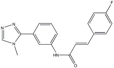 3-(4-fluorophenyl)-N-[3-(4-methyl-4H-1,2,4-triazol-3-yl)phenyl]acrylamide Structure