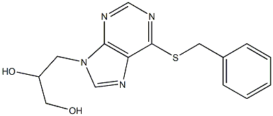 3-[6-(benzylsulfanyl)-9H-purin-9-yl]-1,2-propanediol Structure