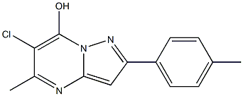 6-chloro-5-methyl-2-(4-methylphenyl)pyrazolo[1,5-a]pyrimidin-7-ol Structure