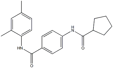 4-[(cyclopentylcarbonyl)amino]-N-(2,4-dimethylphenyl)benzamide 구조식 이미지
