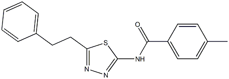 4-methyl-N-[5-(2-phenylethyl)-1,3,4-thiadiazol-2-yl]benzamide 구조식 이미지