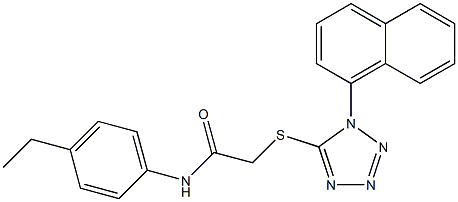 N-(4-ethylphenyl)-2-{[1-(1-naphthyl)-1H-tetraazol-5-yl]sulfanyl}acetamide 구조식 이미지