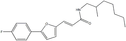 3-[5-(4-fluorophenyl)-2-furyl]-N-(2-methylheptyl)acrylamide Structure
