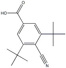 3,5-ditert-butyl-4-cyanobenzoic acid 구조식 이미지