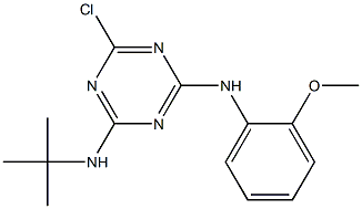 N-(tert-butyl)-N-[4-chloro-6-(2-methoxyanilino)-1,3,5-triazin-2-yl]amine Structure