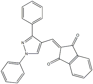 2-[(1,3-diphenyl-1H-pyrazol-4-yl)methylene]-1H-indene-1,3(2H)-dione 구조식 이미지