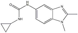 N-cyclopropyl-N'-(1,2-dimethyl-1H-benzimidazol-5-yl)urea 구조식 이미지