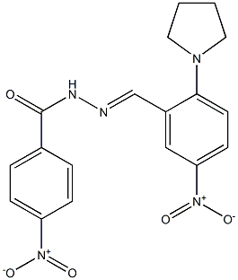 4-nitro-N'-[5-nitro-2-(1-pyrrolidinyl)benzylidene]benzohydrazide Structure