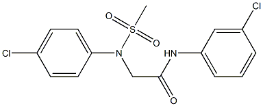 2-[4-chloro(methylsulfonyl)anilino]-N-(3-chlorophenyl)acetamide Structure