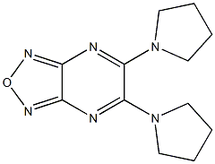 5,6-di(1-pyrrolidinyl)[1,2,5]oxadiazolo[3,4-b]pyrazine 구조식 이미지