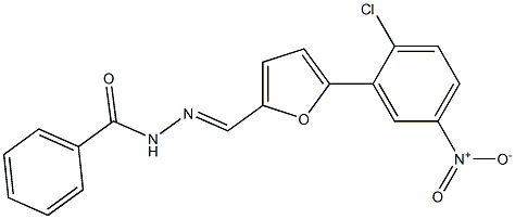 N'-[(5-{2-chloro-5-nitrophenyl}-2-furyl)methylene]benzohydrazide Structure