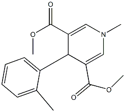 dimethyl 1-methyl-4-(2-methylphenyl)-1,4-dihydro-3,5-pyridinedicarboxylate Structure