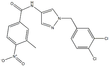 N-[1-(3,4-dichlorobenzyl)-1H-pyrazol-4-yl]-4-nitro-3-methylbenzamide 구조식 이미지