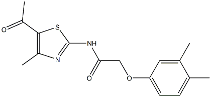 N-(5-acetyl-4-methyl-1,3-thiazol-2-yl)-2-(3,4-dimethylphenoxy)acetamide Structure