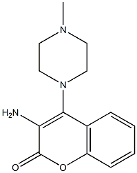 3-amino-4-(4-methyl-1-piperazinyl)-2H-chromen-2-one Structure