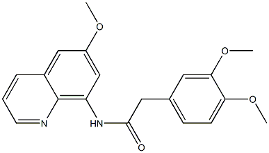 2-(3,4-dimethoxyphenyl)-N-(6-methoxy-8-quinolinyl)acetamide 구조식 이미지
