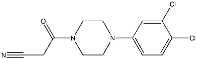 3-[4-(3,4-dichlorophenyl)-1-piperazinyl]-3-oxopropanenitrile 구조식 이미지