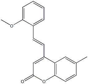4-[2-(2-methoxyphenyl)vinyl]-6-methyl-2H-chromen-2-one Structure