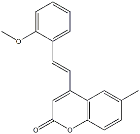 4-[2-(2-methoxyphenyl)vinyl]-6-methyl-2H-chromen-2-one 구조식 이미지