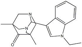 2-(1-ethyl-1H-indol-3-yl)-5,7-dimethyl-1,3-diazatricyclo[3.3.1.1~3,7~]decan-6-one Structure