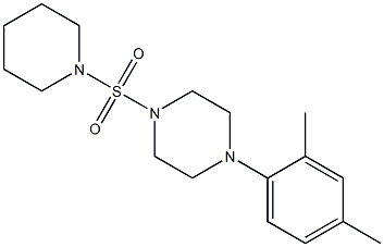 1-(2,4-dimethylphenyl)-4-(1-piperidinylsulfonyl)piperazine 구조식 이미지