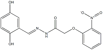 N'-(2,5-dihydroxybenzylidene)-2-{2-nitrophenoxy}acetohydrazide Structure