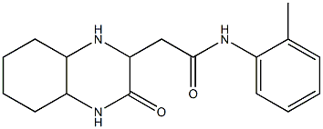 N-(2-methylphenyl)-2-(3-oxodecahydro-2-quinoxalinyl)acetamide 구조식 이미지