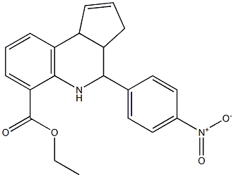 ethyl 4-{4-nitrophenyl}-3a,4,5,9b-tetrahydro-3H-cyclopenta[c]quinoline-6-carboxylate 구조식 이미지