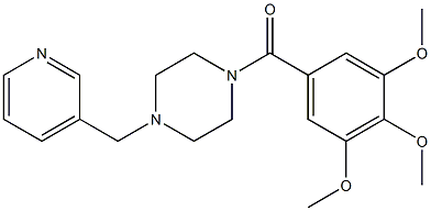 1-(3-pyridinylmethyl)-4-(3,4,5-trimethoxybenzoyl)piperazine 구조식 이미지