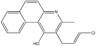 2-(3-chloro-2-propenyl)-3-methylbenzo[f]quinolin-1-ol Structure