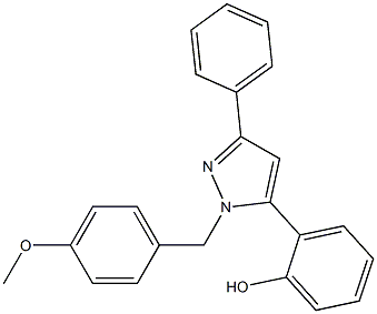 2-[1-(4-methoxybenzyl)-3-phenyl-1H-pyrazol-5-yl]phenol 구조식 이미지