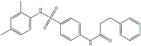 N-{4-[(2,4-dimethylanilino)sulfonyl]phenyl}-3-phenylpropanamide 구조식 이미지