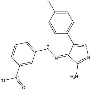 3-amino-5-(4-methylphenyl)-4H-pyrazol-4-one {3-nitrophenyl}hydrazone 구조식 이미지
