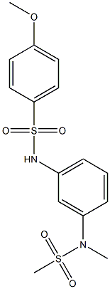 4-methoxy-N-{3-[methyl(methylsulfonyl)amino]phenyl}benzenesulfonamide Structure