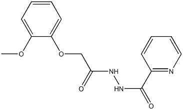 2-(2-methoxyphenoxy)-N'-(2-pyridinylcarbonyl)acetohydrazide 구조식 이미지