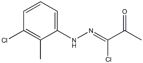 N-(3-chloro-2-methylphenyl)-2-oxopropanehydrazonoyl chloride 구조식 이미지